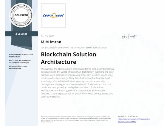 Blockchain Solution Architecture thumbnail