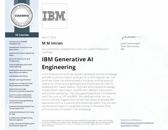 IBM Generative AI Engineering thumbnail