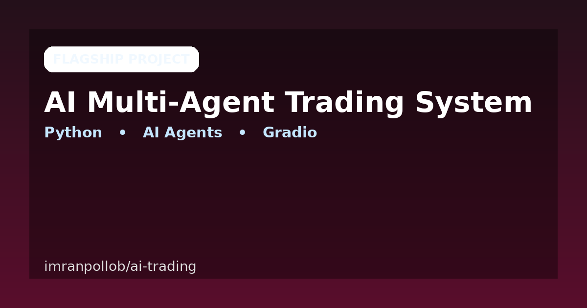 AI Multi-Agent Trading System screenshot