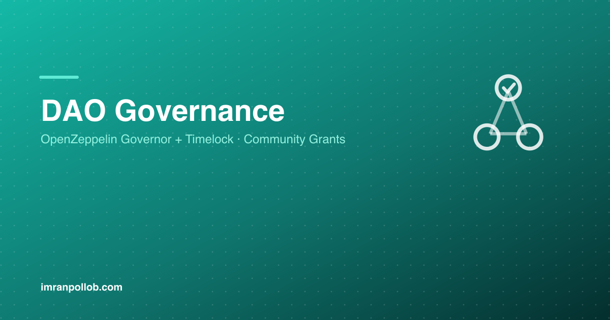 DAO - Community Grants Governance preview
