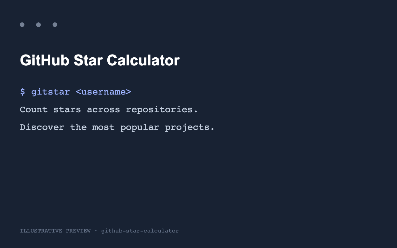 GitHub Star Calculator preview