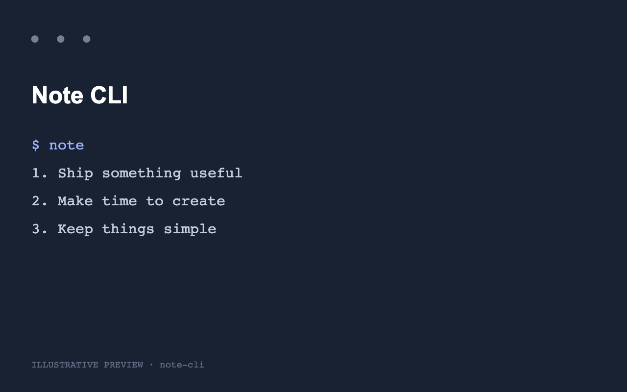Note CLI preview